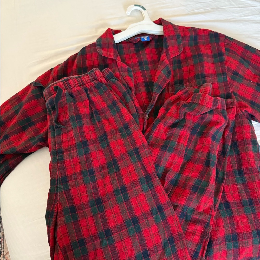 Men’s M Pendleton Red,Green,Blue Plaid Cotton Pajama Set